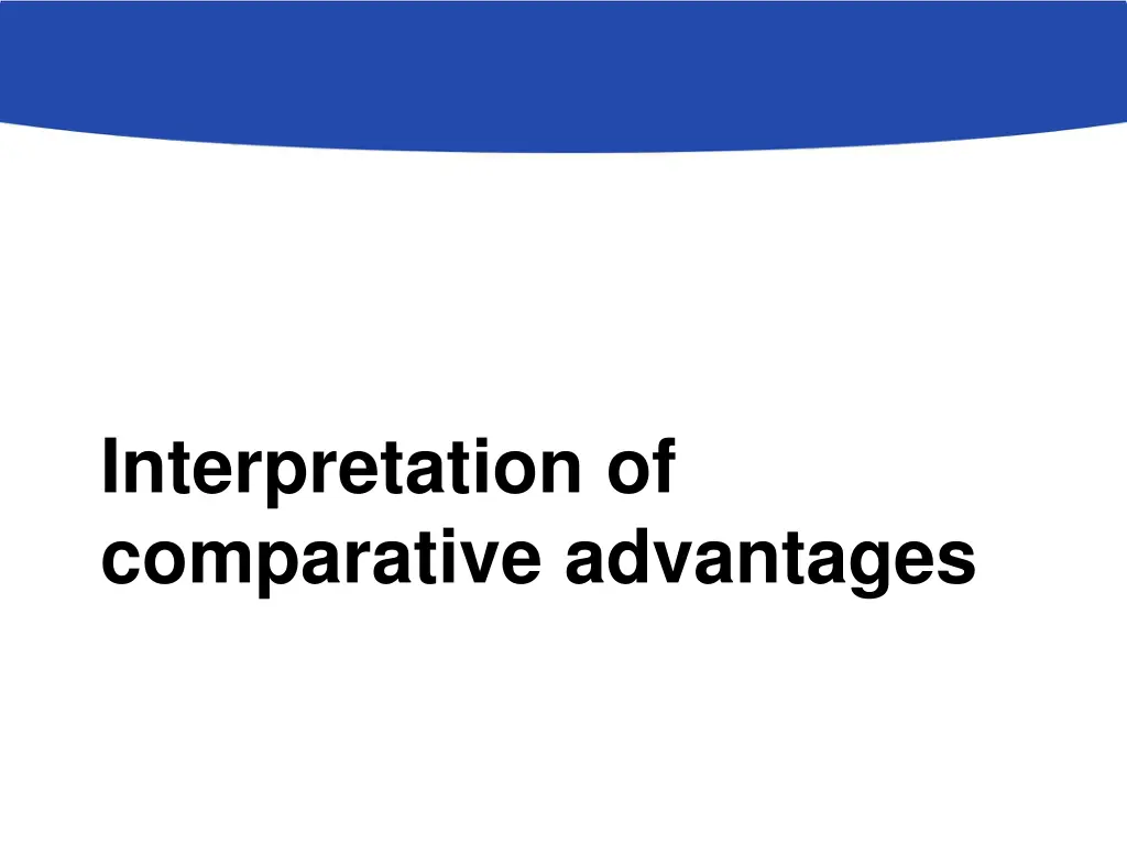interpretation of comparative advantages