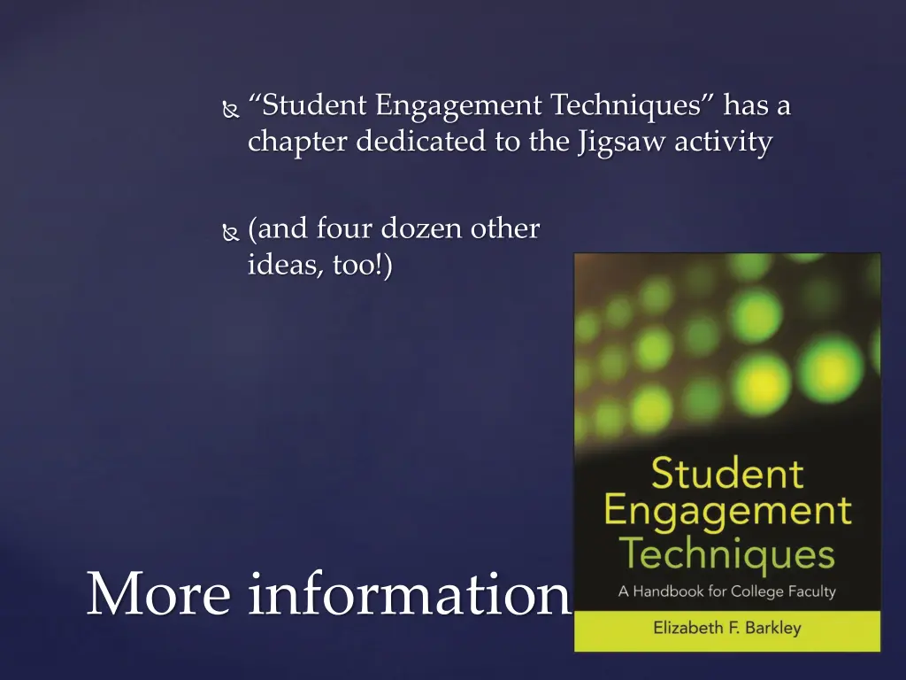 student engagement techniques has a chapter