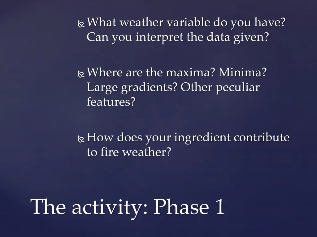 what weather variable do you have