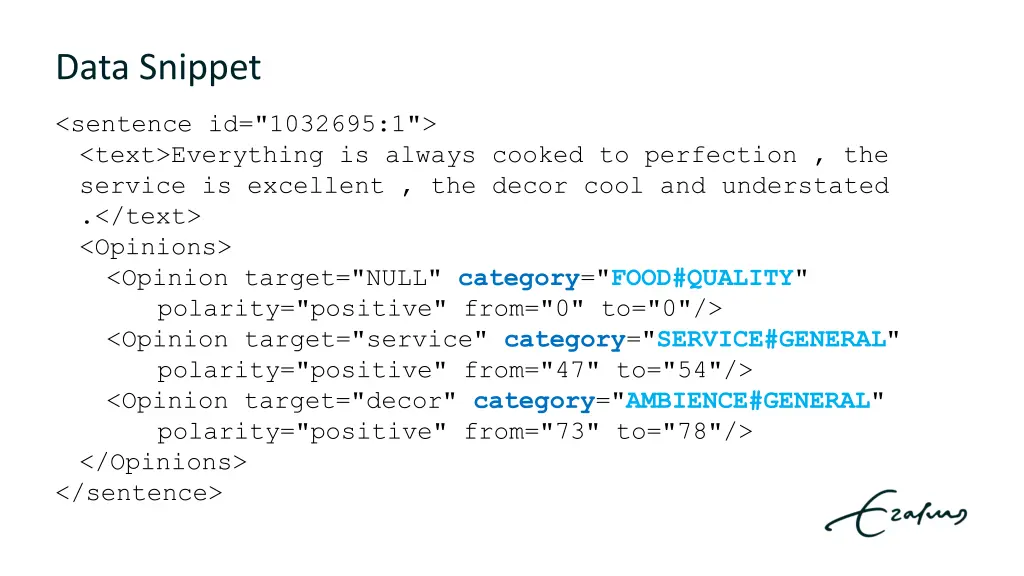 data snippet