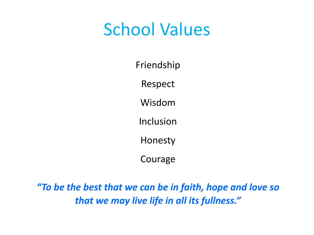 school values