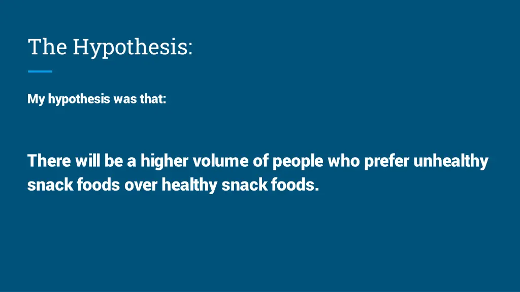 the hypothesis