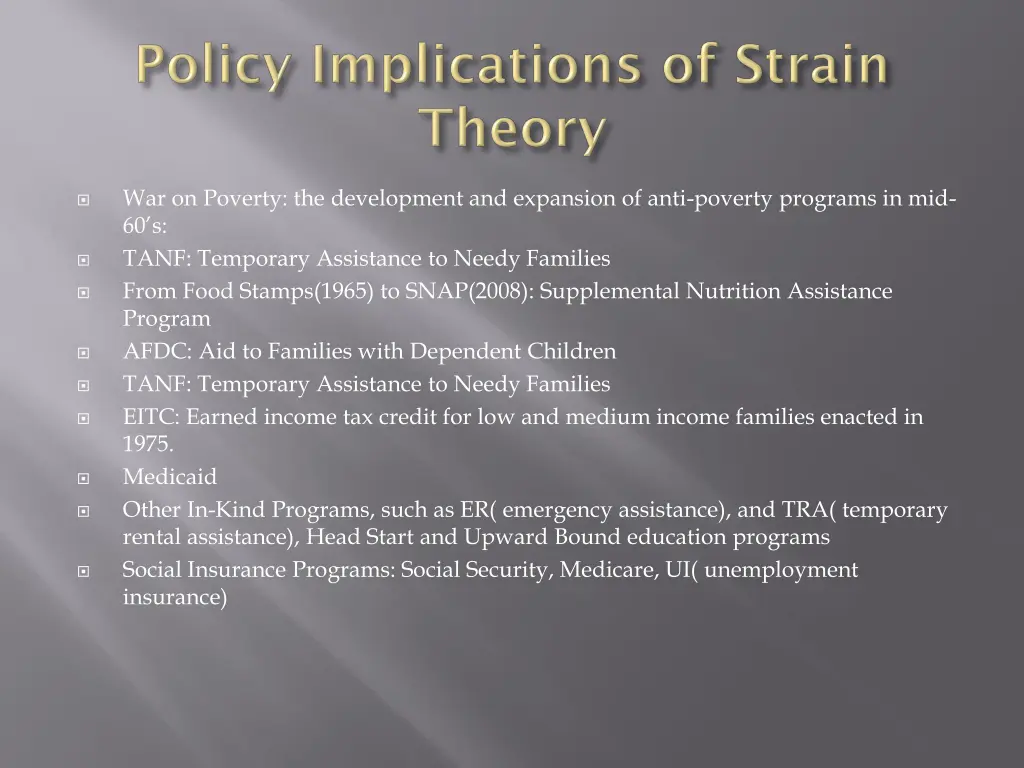 war on poverty the development and expansion