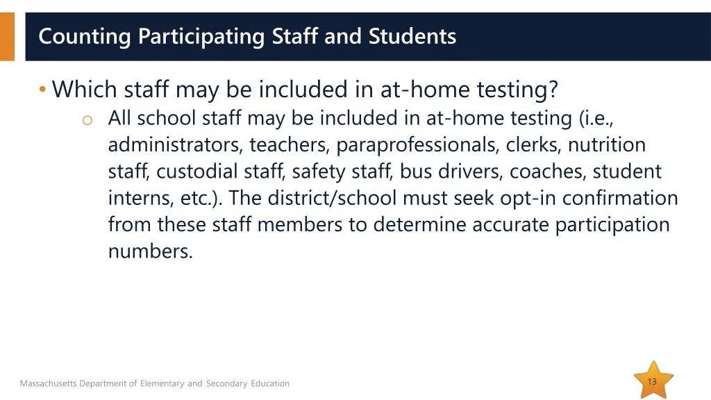 counting participating staff and students