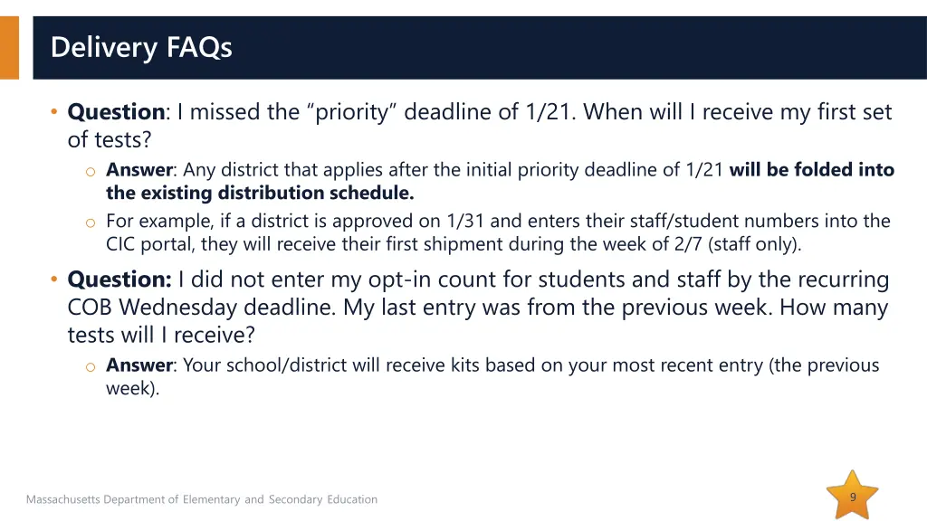 delivery faqs