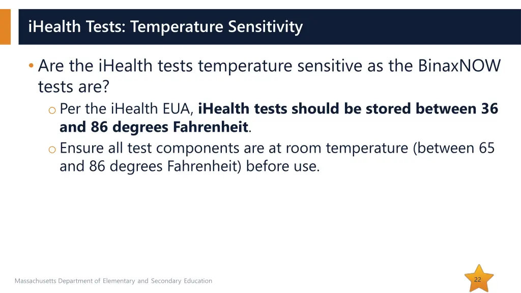 ihealth tests temperature sensitivity