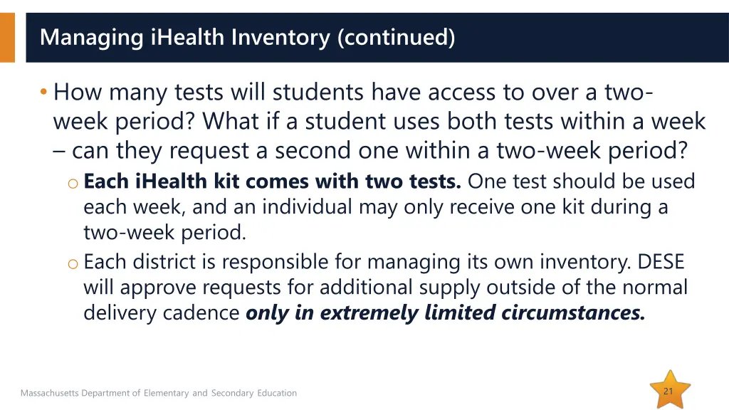 managing ihealth inventory continued