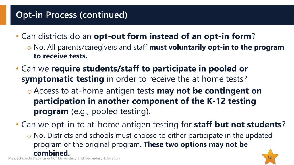 opt in process continued