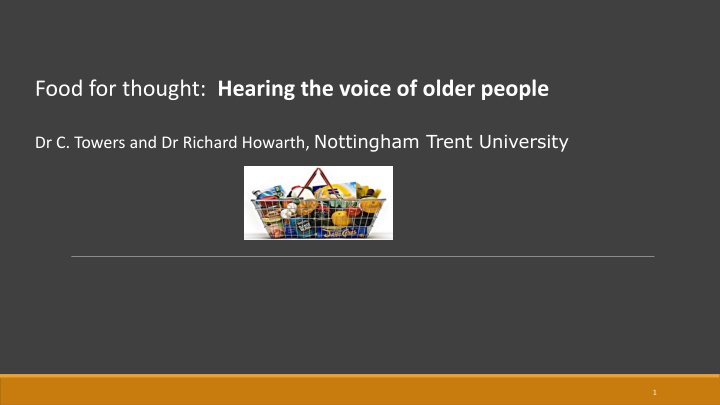 food for thought hearing the voice of older people