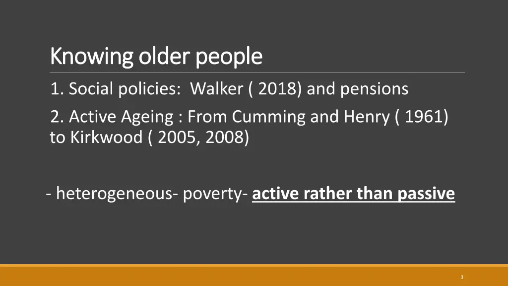 knowing older people knowing older people