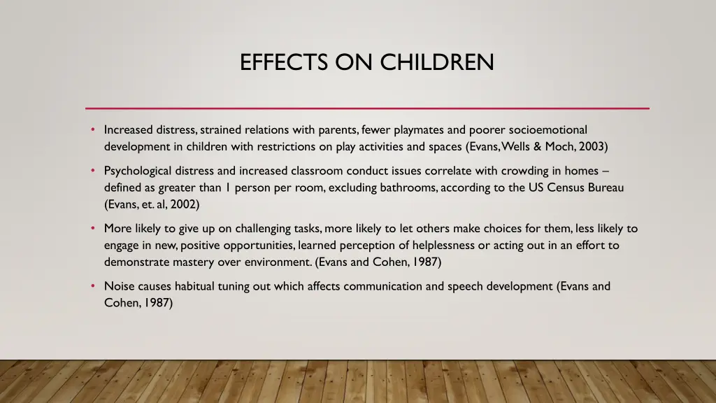 effects on children