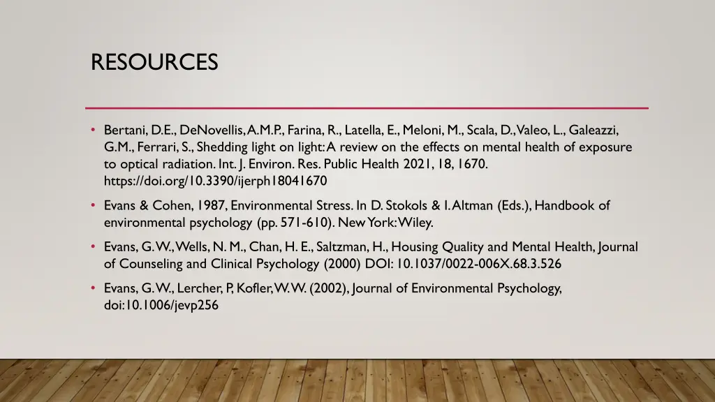 resources