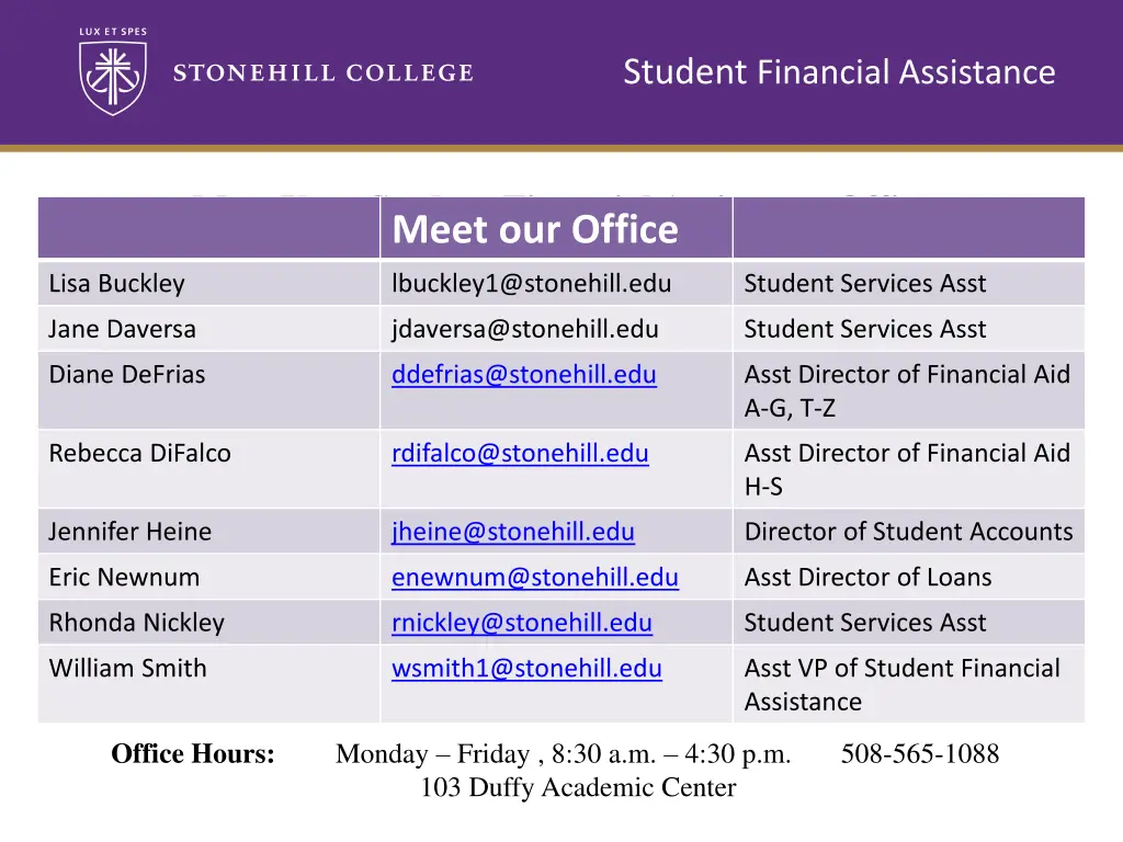 student financial assistance