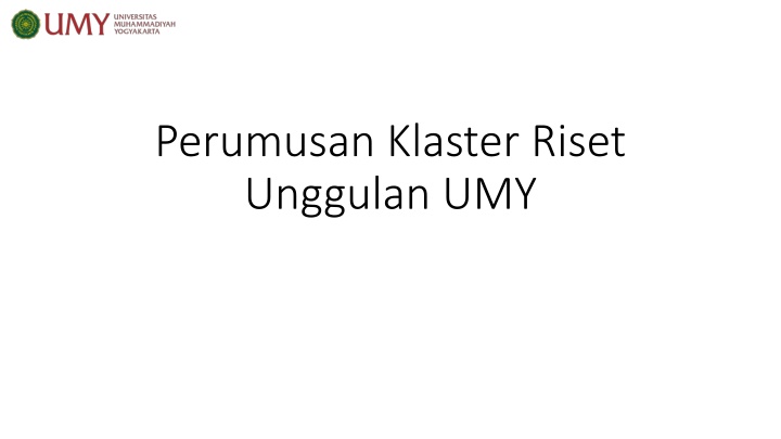 perumusan klaster riset unggulan umy