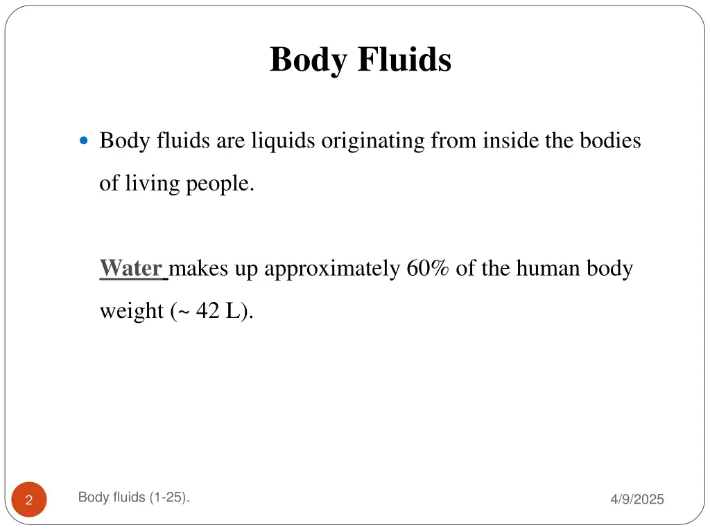 body fluids 1