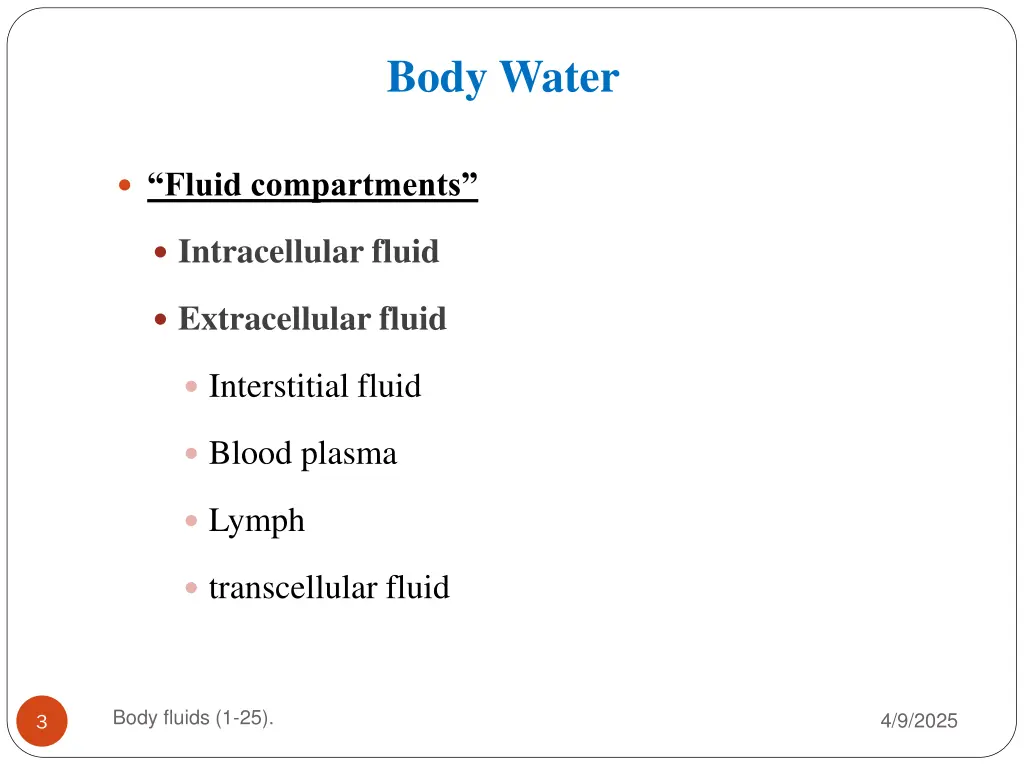 body water
