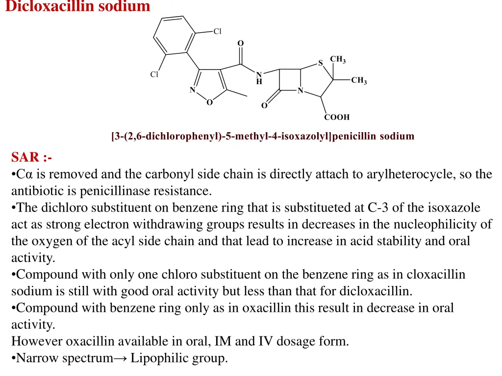 dicloxacillin sodium