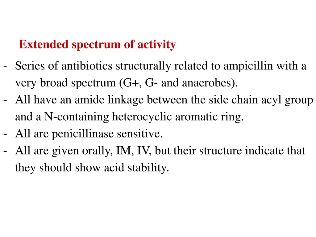 extended spectrum of activity