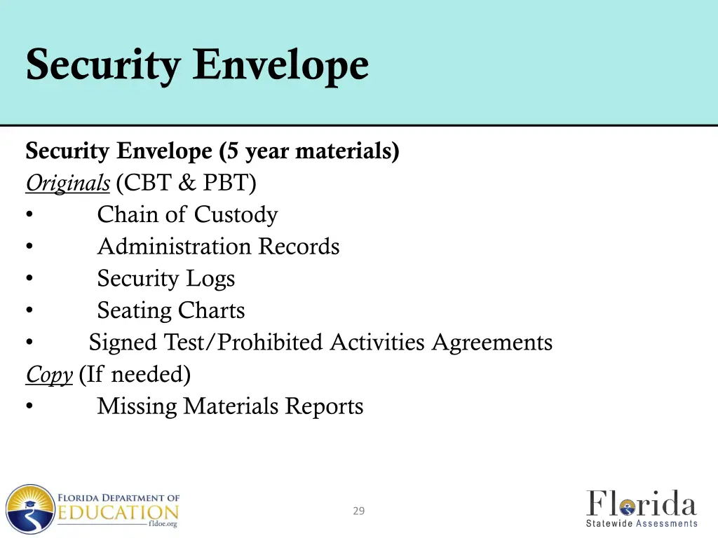 security envelope
