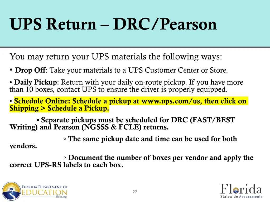 ups return drc pearson 1