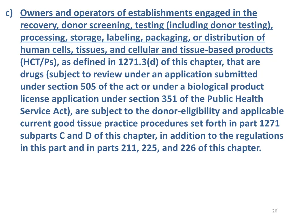 c owners and operators of establishments engaged
