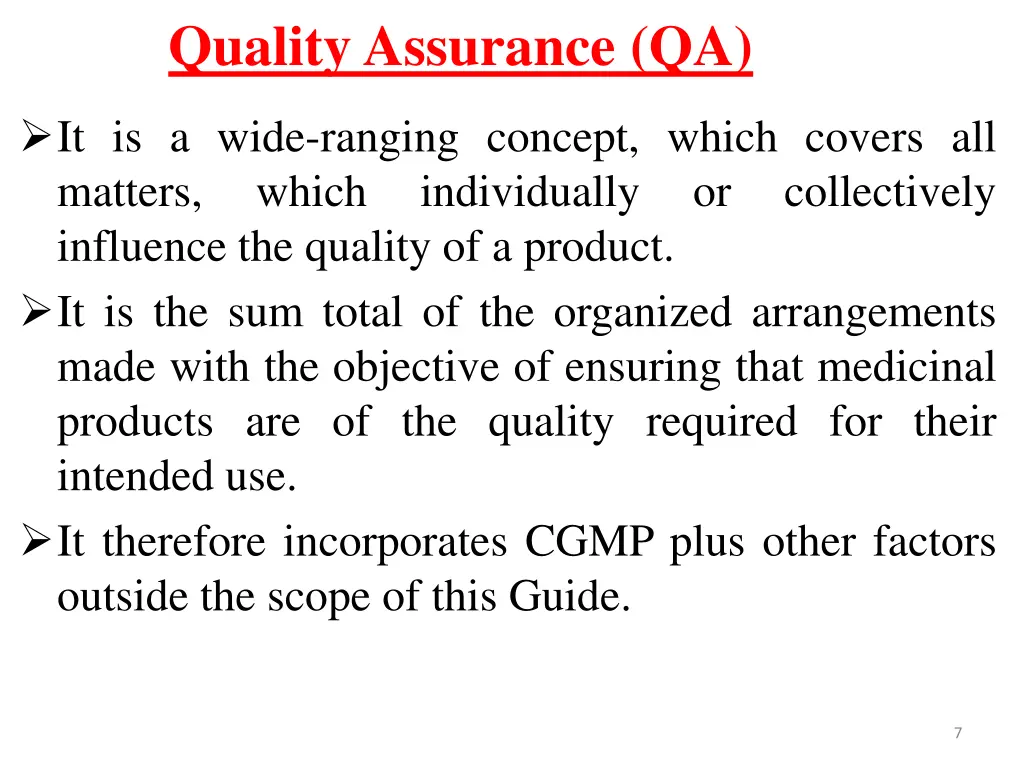 quality assurance qa