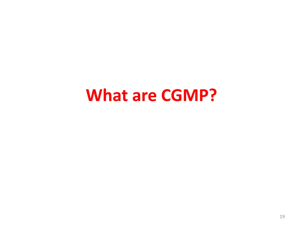 what are cgmp