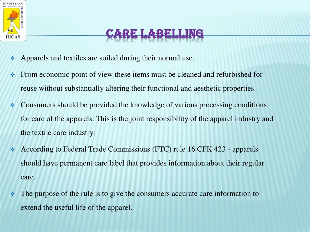 care labelling care labelling