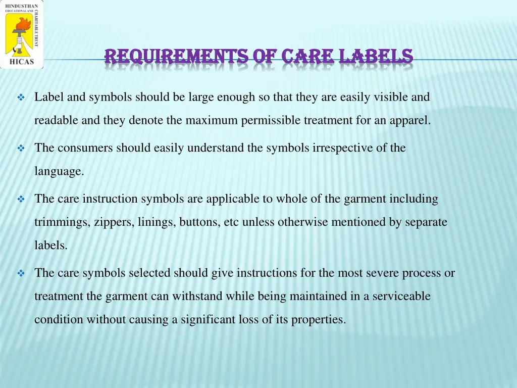requirements of care labels requirements of care 1