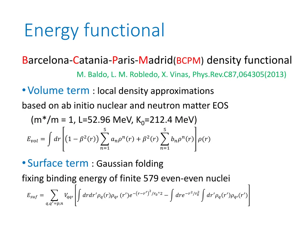 energy functional