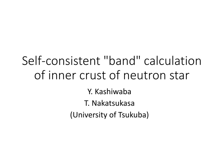 self consistent band calculation of inner crust