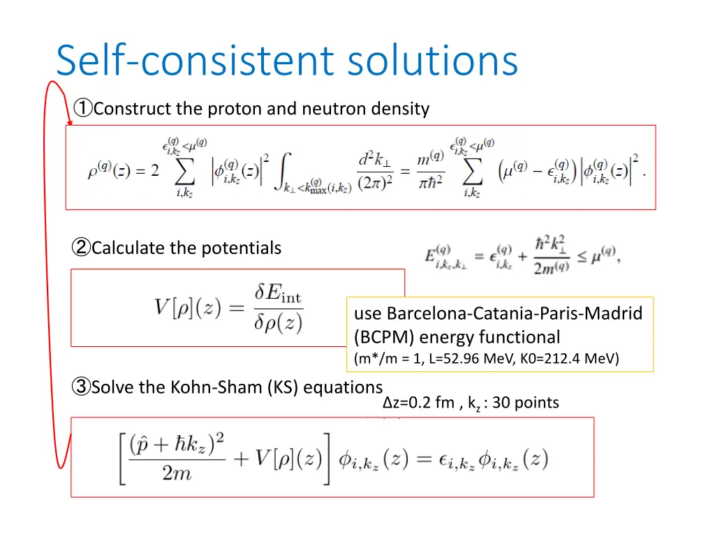 self consistent solutions