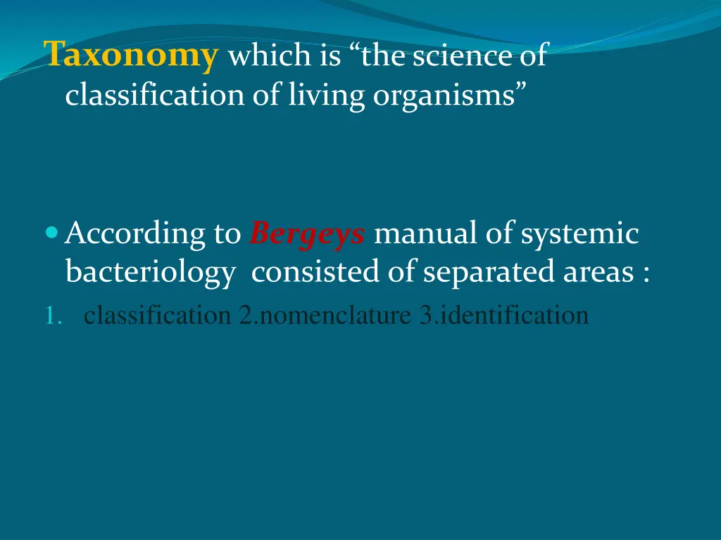 taxonomy which is the science of classification