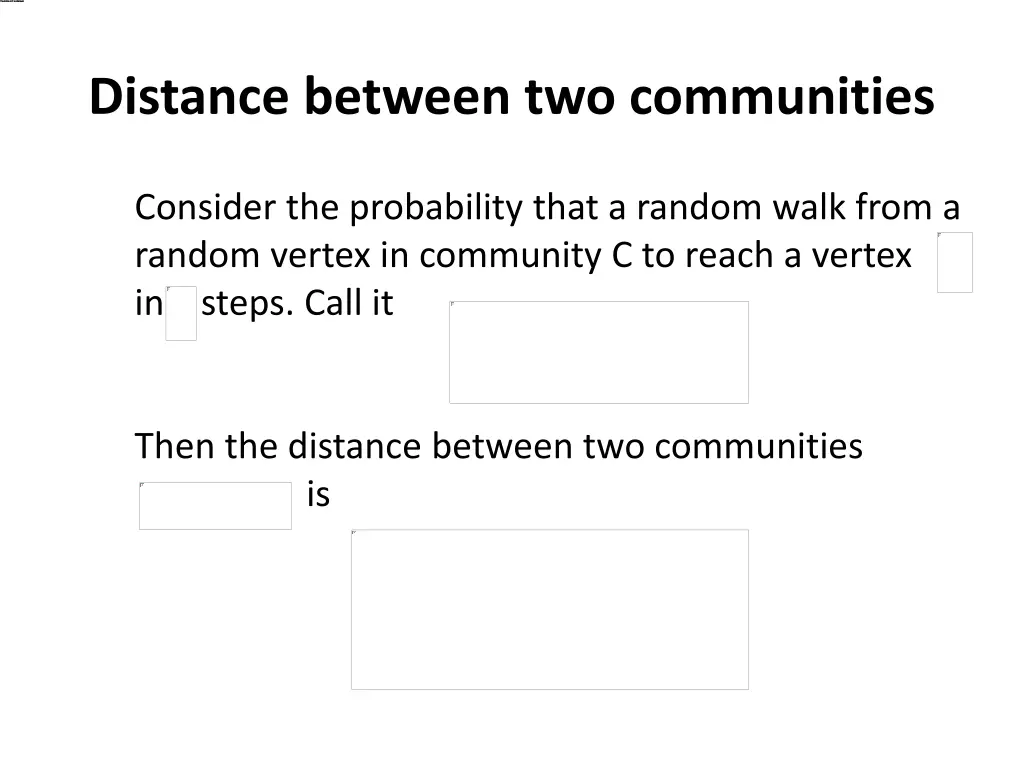 distance between two communities