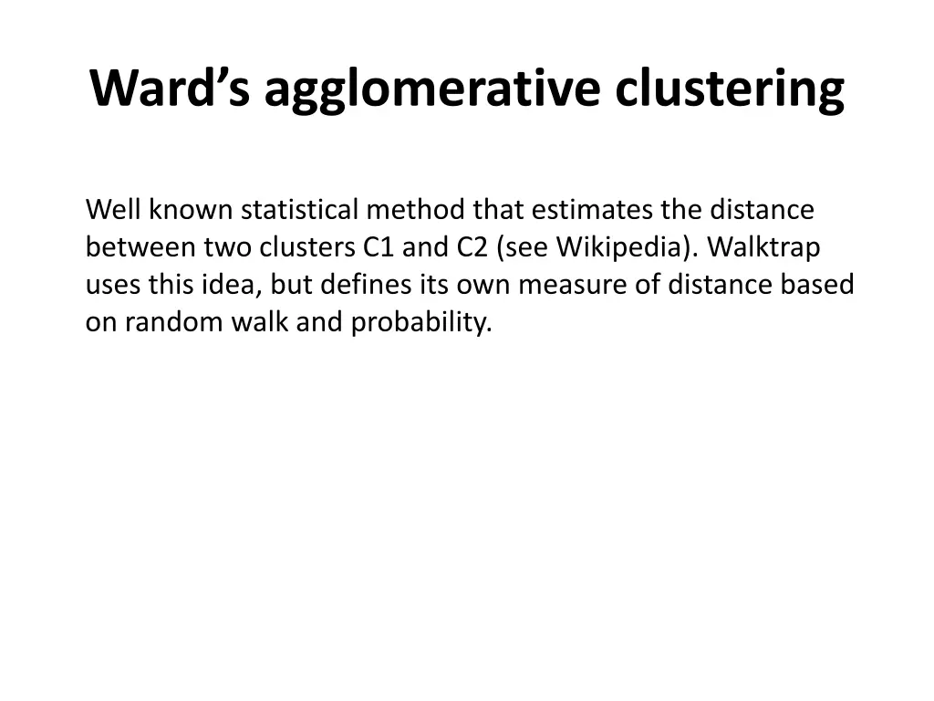 ward s agglomerative clustering