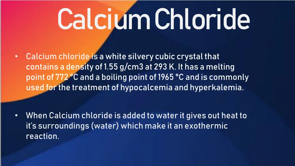 calcium chloride