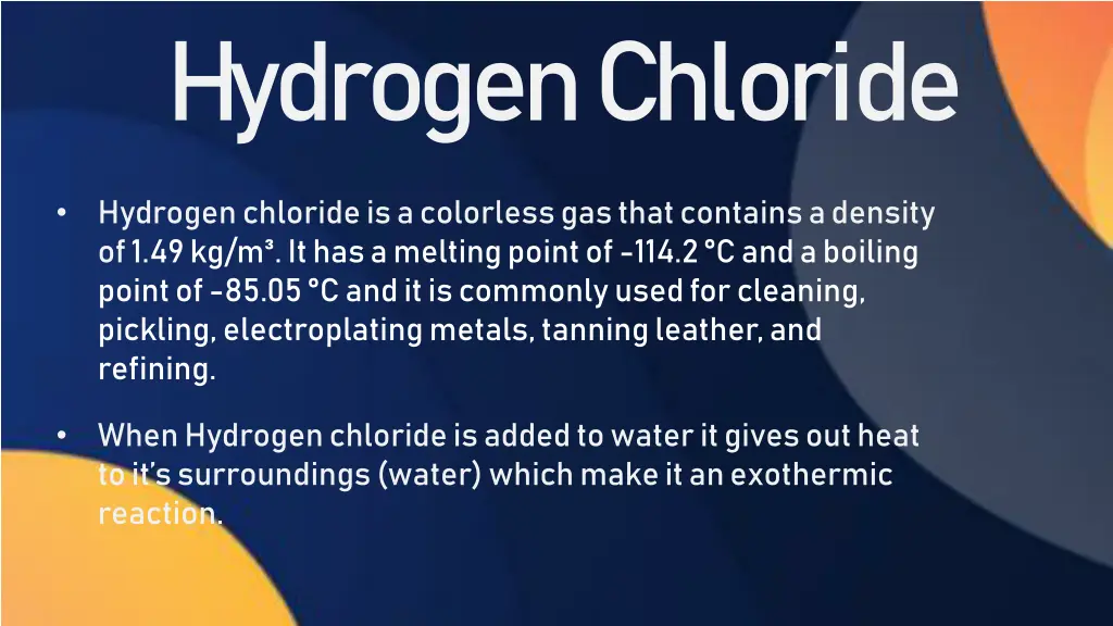 hydrogen chloride