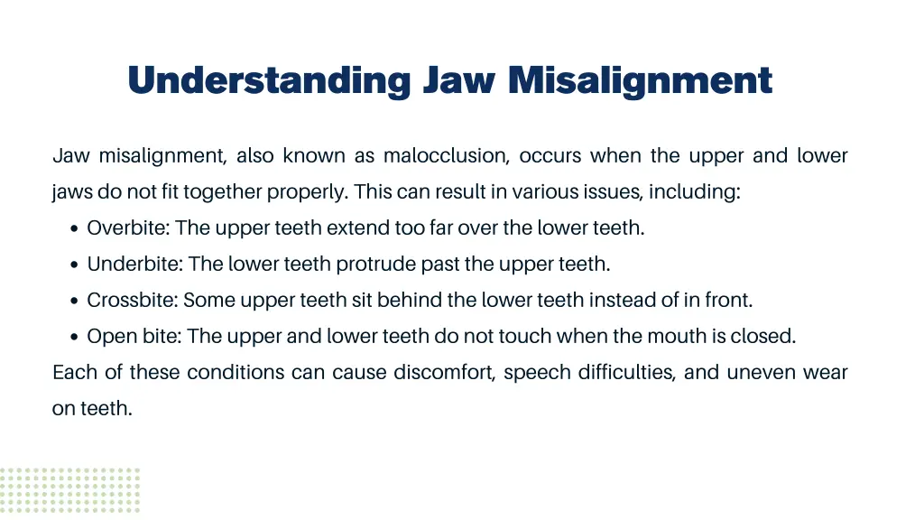 understanding jaw misalignment