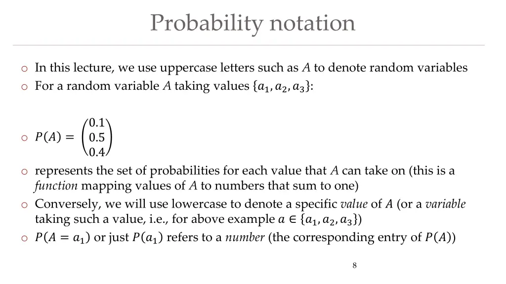 probability notation
