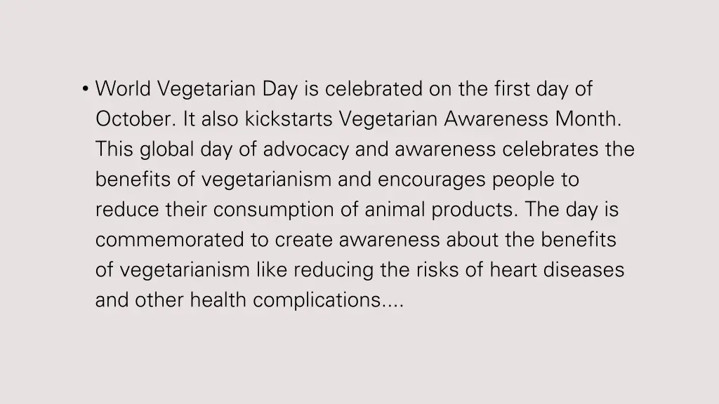 world vegetarian day is celebrated on the first