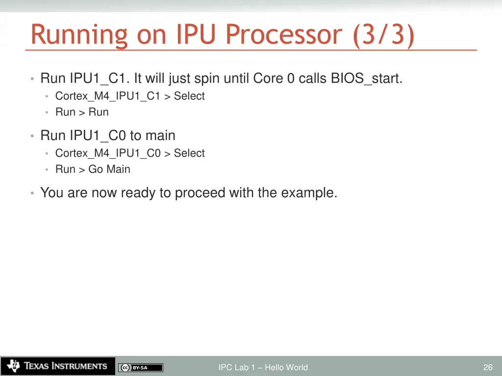 running on ipu processor 3 3