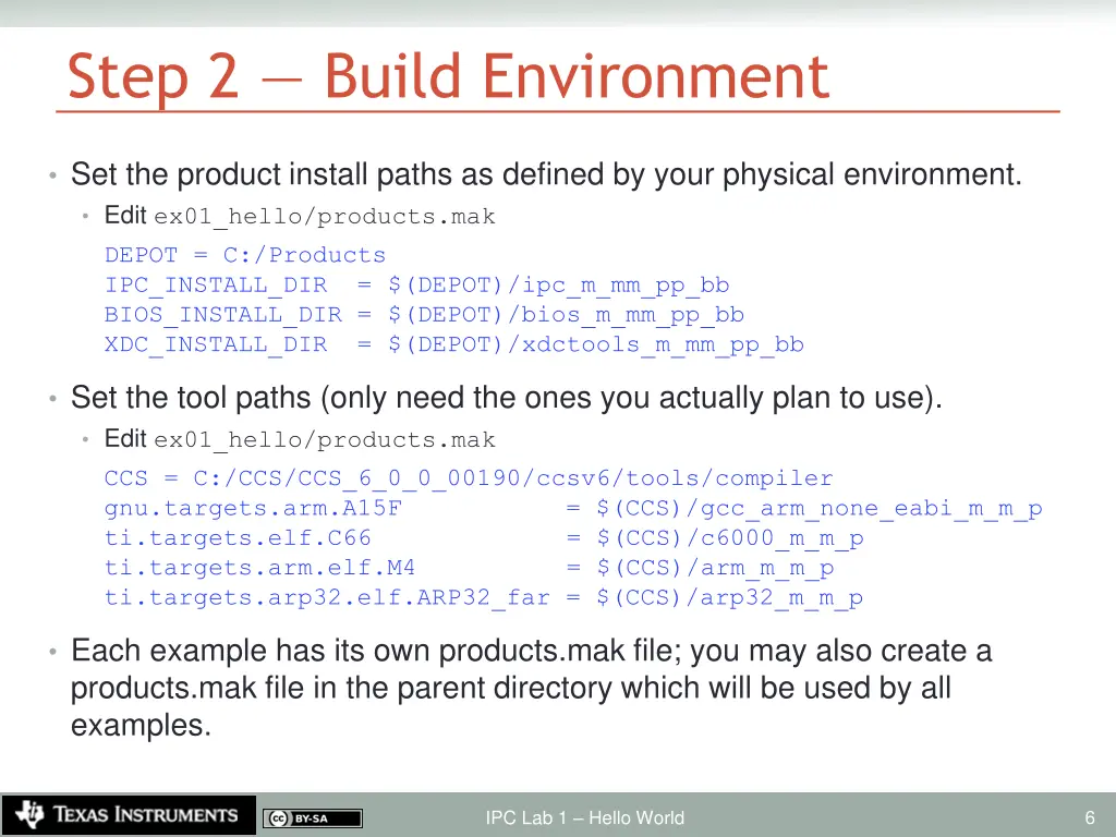 step 2 build environment