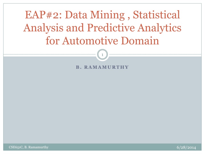 eap 2 data mining statistical analysis