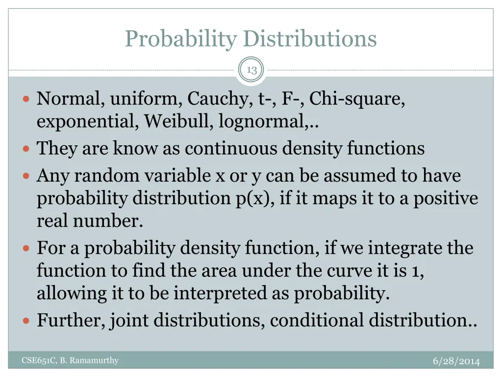 probability distributions
