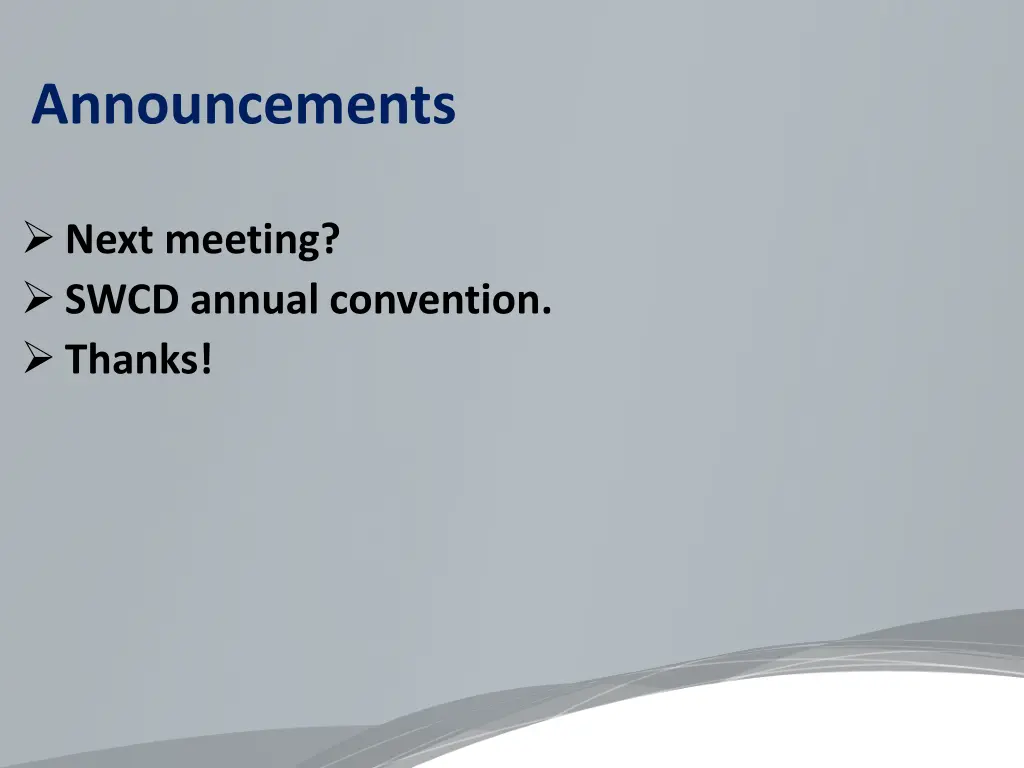 announcements