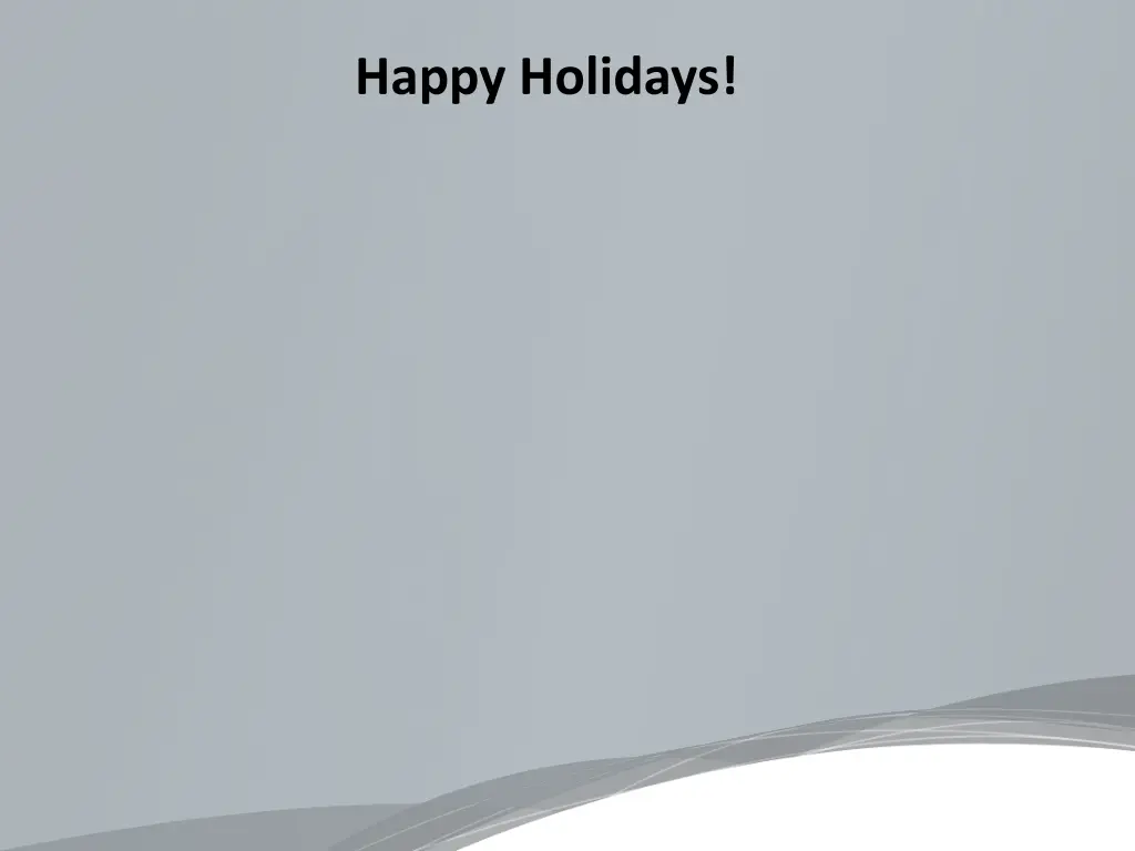 happy holidays