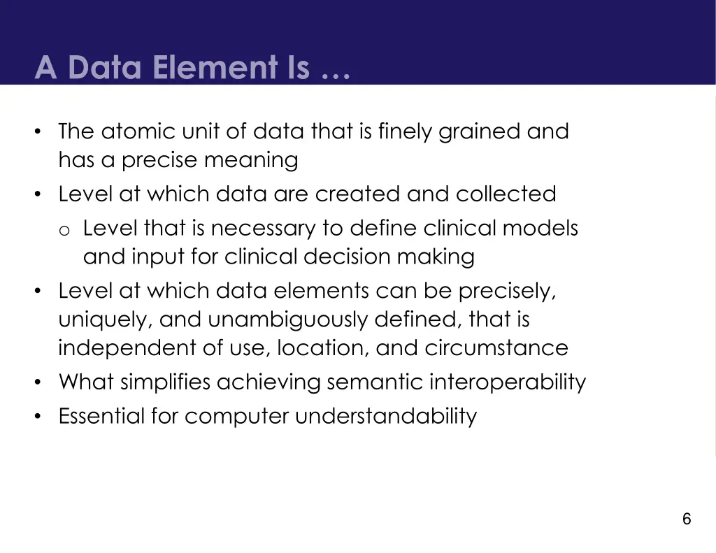 a data element is