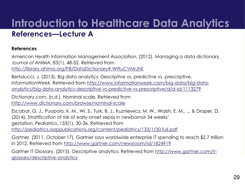 introduction to healthcare data analytics 1