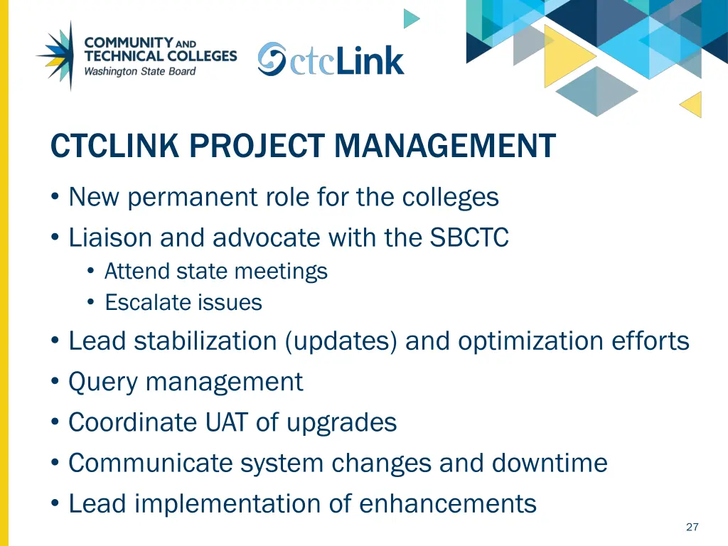 ctclink project management