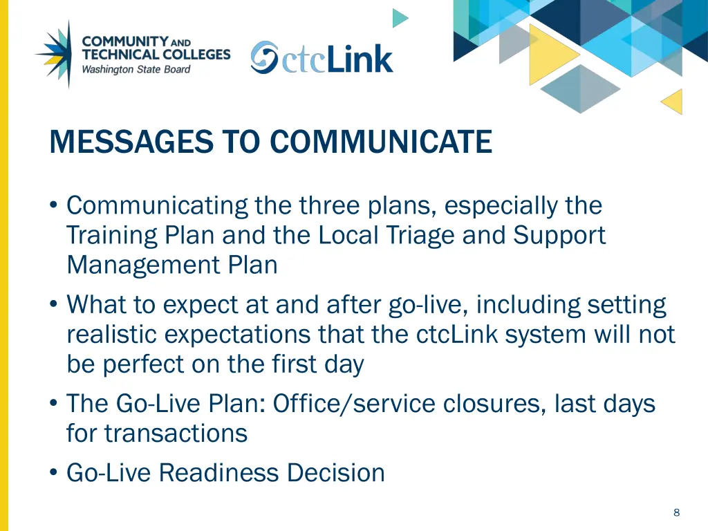 messages to communicate
